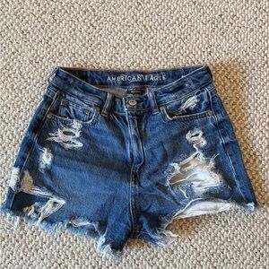 American Eagle Outfitters Ripped Blue Jean Shorts